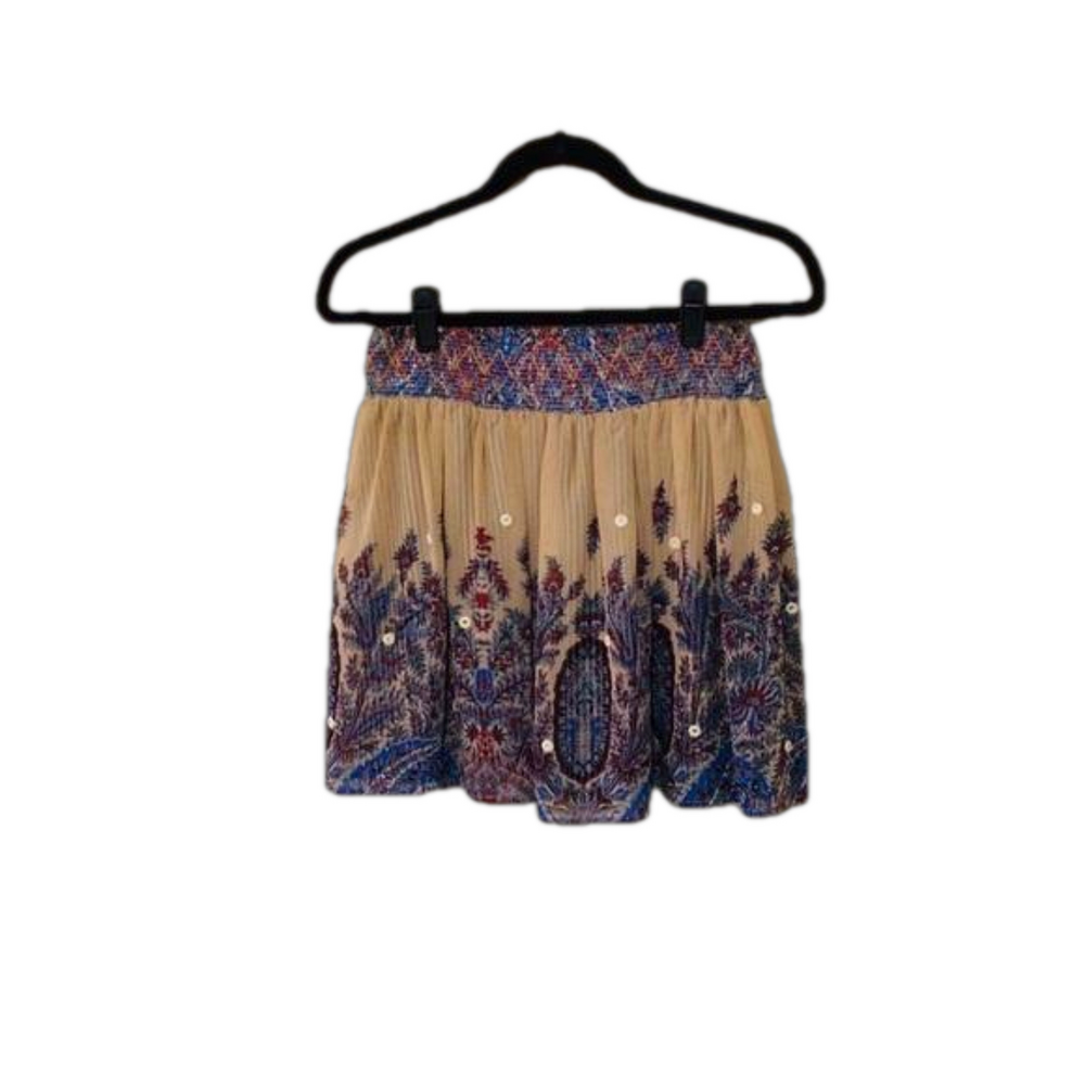 Clarte BOHO Floral Mini Skirt With Embroidered Detail S Fairygoth Fairygrunge